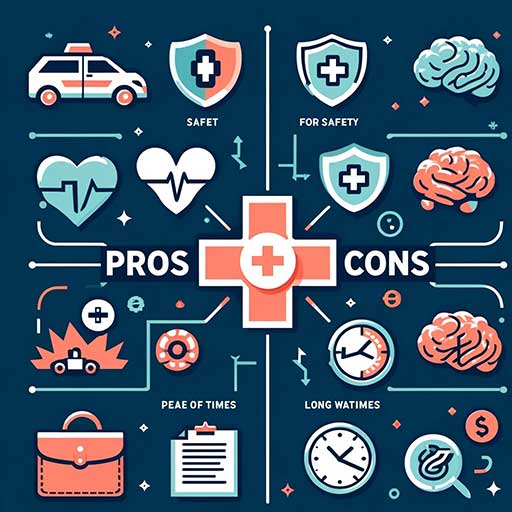 pros and cons of going to the emergency room after an accident